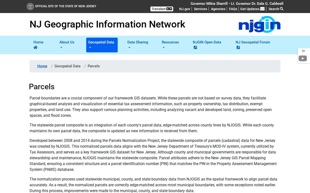 Bayonne residents directory NJGIN parcel search gateway
